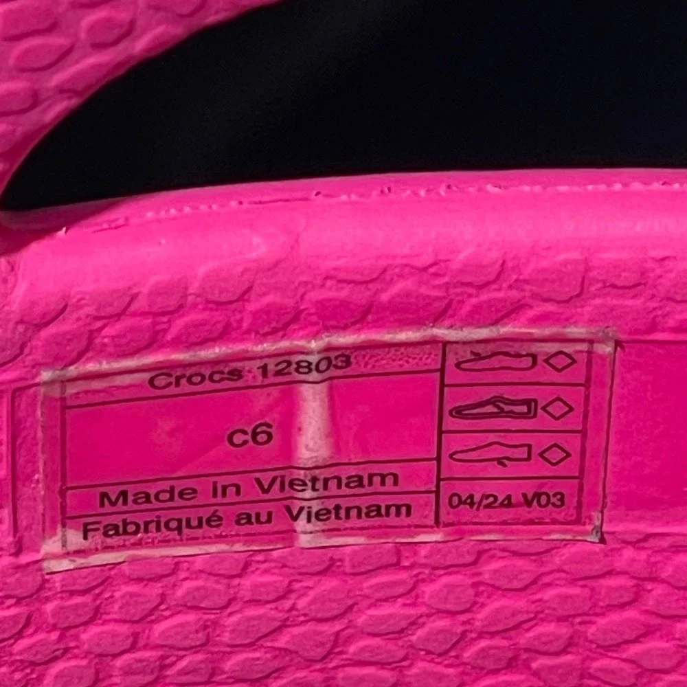 Crocs Handle It Rain Boot Toddler Pink Waterproof Pull On Boots 12803 Size C6